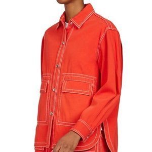 Kenzo Orange Overdyed Military Shirt